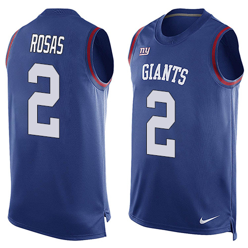 Men's Nike New York Giants #2 Aldrick Rosas Limited Royal Blue Player Name & Number Tank Top NFL Jersey