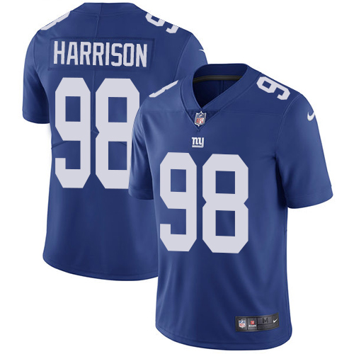 Men's Nike New York Giants #98 Damon Harrison Royal Blue Team Color Vapor Untouchable Limited Player NFL Jersey