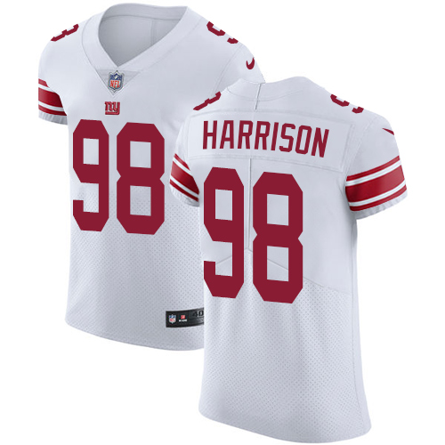 Men's Nike New York Giants #98 Damon Harrison White Vapor Untouchable Elite Player NFL Jersey