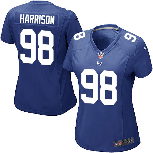 Women's Nike New York Giants #98 Damon Harrison Game Royal Blue Team Color NFL Jersey