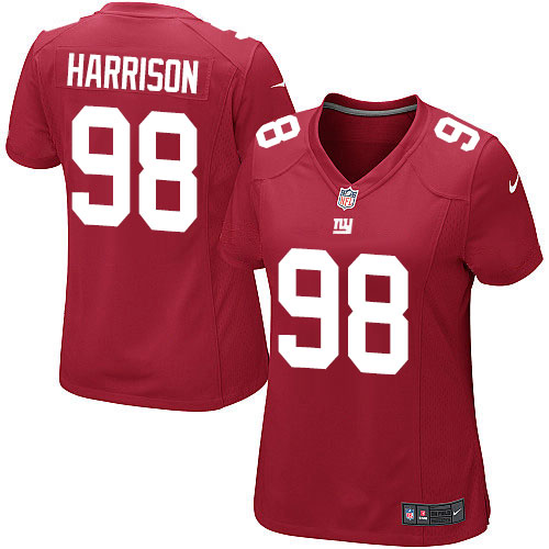 Women's Nike New York Giants #98 Damon Harrison Game Red Alternate NFL Jersey