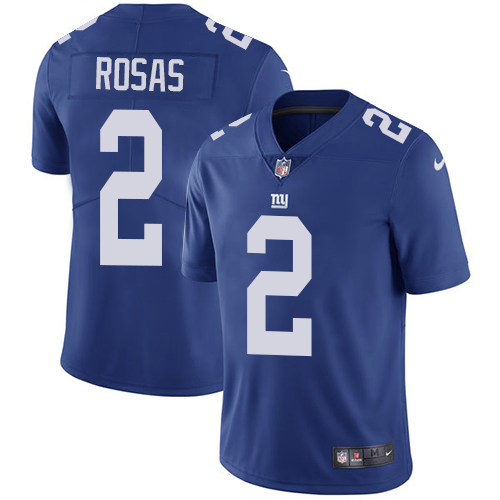 Men's Nike New York Giants #2 Aldrick Rosas Royal Blue Team Color Vapor Untouchable Limited Player NFL Jersey