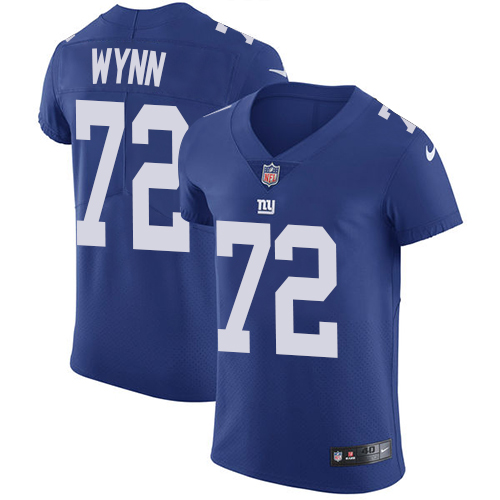 Men's Nike New York Giants #72 Kerry Wynn Royal Blue Team Color Vapor Untouchable Elite Player NFL Jersey