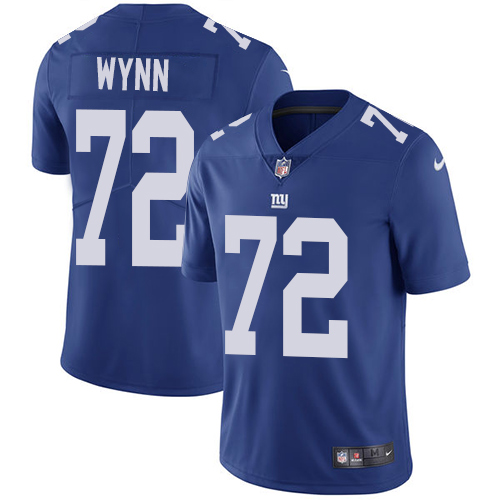 Men's Nike New York Giants #72 Kerry Wynn Royal Blue Team Color Vapor Untouchable Limited Player NFL Jersey