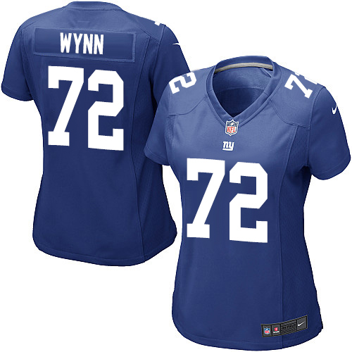 Women's Nike New York Giants #72 Kerry Wynn Game Royal Blue Team Color NFL Jersey