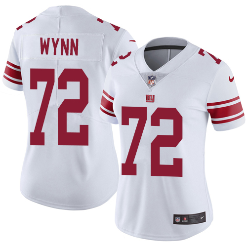 Women's Nike New York Giants #72 Kerry Wynn White Vapor Untouchable Limited Player NFL Jersey