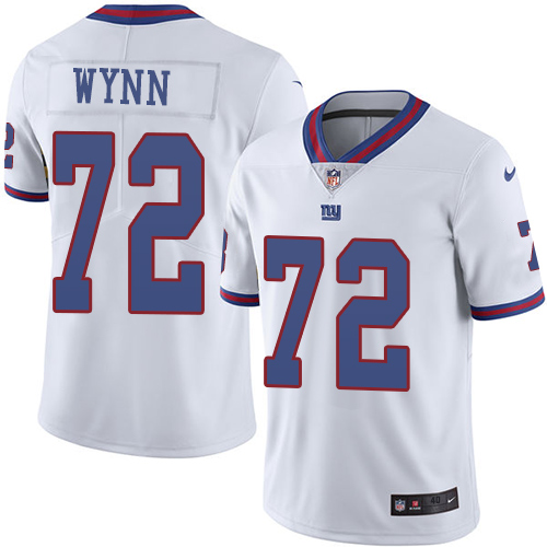 Men's Nike New York Giants #72 Kerry Wynn Elite White Rush Vapor Untouchable NFL Jersey