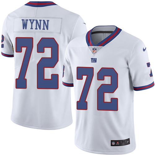Men's Nike New York Giants #72 Kerry Wynn Limited White Rush Vapor Untouchable NFL Jersey