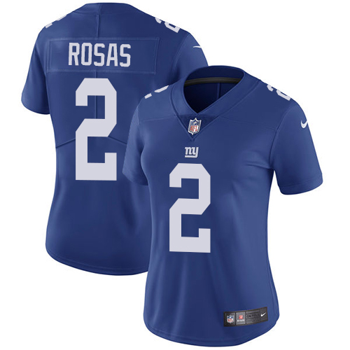 Women's Nike New York Giants #2 Aldrick Rosas Royal Blue Team Color Vapor Untouchable Limited Player NFL Jersey