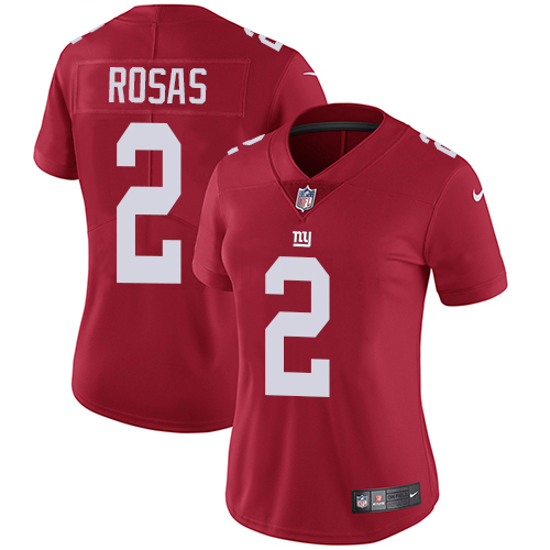 Women's Nike New York Giants #2 Aldrick Rosas Red Alternate Vapor Untouchable Elite Player NFL Jersey