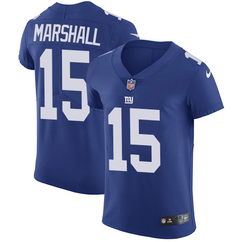 Men's Nike New York Giants #15 Brandon Marshall Royal Blue Team Color Vapor Untouchable Elite Player NFL Jersey