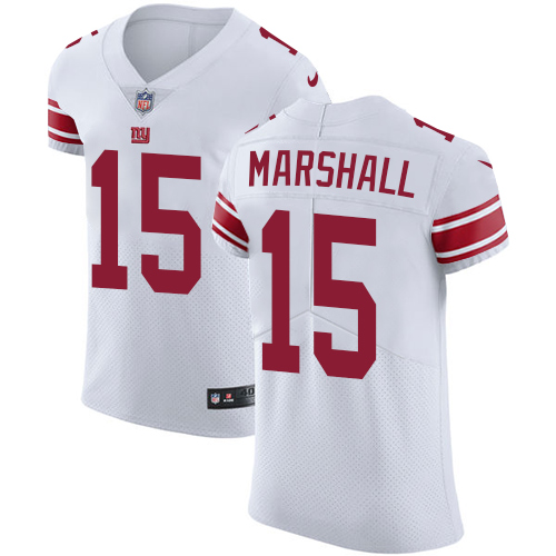 Men's Nike New York Giants #15 Brandon Marshall White Vapor Untouchable Elite Player NFL Jersey