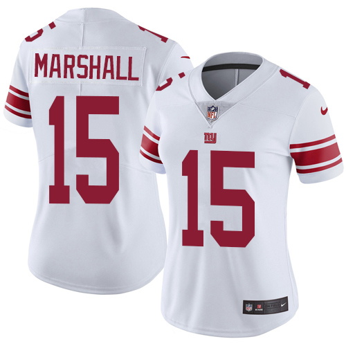 Women's Nike New York Giants #15 Brandon Marshall White Vapor Untouchable Elite Player NFL Jersey
