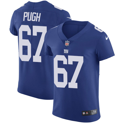 Men's Nike New York Giants #67 Justin Pugh Royal Blue Team Color Vapor Untouchable Elite Player NFL Jersey