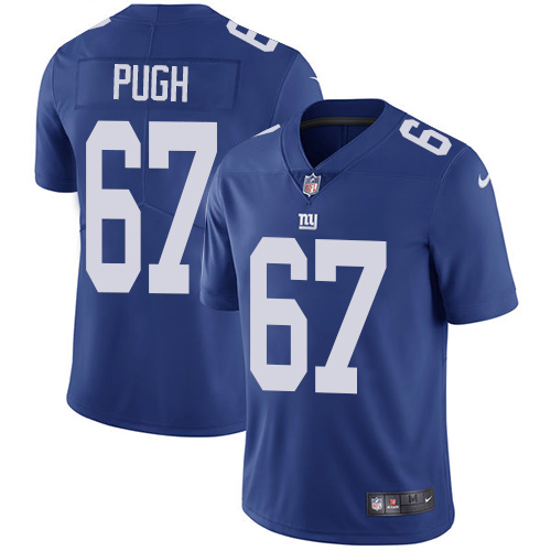 Men's Nike New York Giants #67 Justin Pugh Royal Blue Team Color Vapor Untouchable Limited Player NFL Jersey