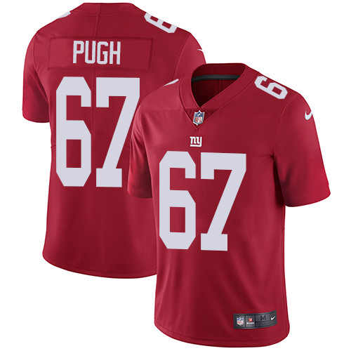 Men's Nike New York Giants #67 Justin Pugh Red Alternate Vapor Untouchable Limited Player NFL Jersey