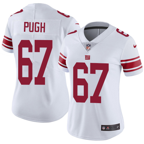 Women's Nike New York Giants #67 Justin Pugh White Vapor Untouchable Limited Player NFL Jersey
