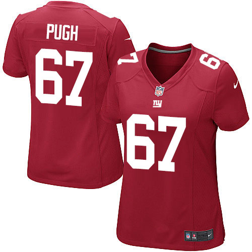 Women's Nike New York Giants #67 Justin Pugh Game Red Alternate NFL Jersey