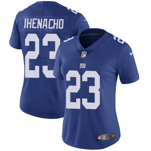 Women's Nike New York Giants #23 Duke Ihenacho Royal Blue Team Color Vapor Untouchable Limited Player NFL Jersey