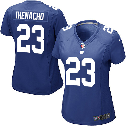 Women's Nike New York Giants #23 Duke Ihenacho Game Royal Blue Team Color NFL Jersey