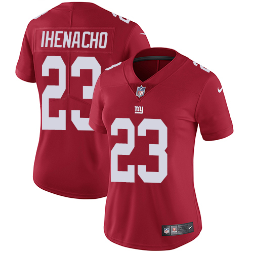 Women's Nike New York Giants #23 Duke Ihenacho Red Alternate Vapor Untouchable Elite Player NFL Jersey