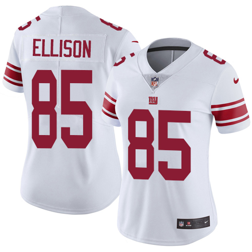 Women's Nike New York Giants #85 Rhett Ellison White Vapor Untouchable Elite Player NFL Jersey