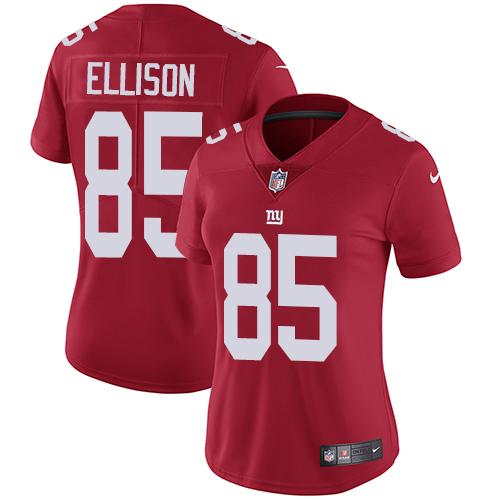 Women's Nike New York Giants #85 Rhett Ellison Red Alternate Vapor Untouchable Elite Player NFL Jersey