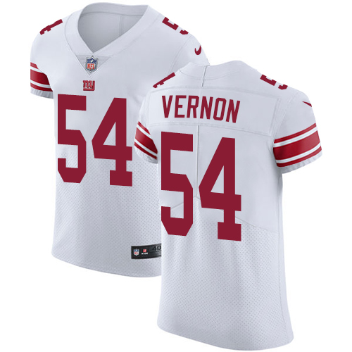 Men's Nike New York Giants #54 Olivier Vernon White Vapor Untouchable Elite Player NFL Jersey