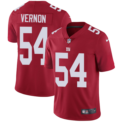 Youth Nike New York Giants #54 Olivier Vernon Red Alternate Vapor Untouchable Elite Player NFL Jersey