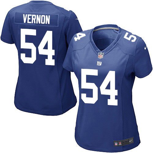 Women's Nike New York Giants #54 Olivier Vernon Game Royal Blue Team Color NFL Jersey