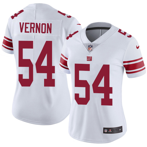 Women's Nike New York Giants #54 Olivier Vernon White Vapor Untouchable Limited Player NFL Jersey
