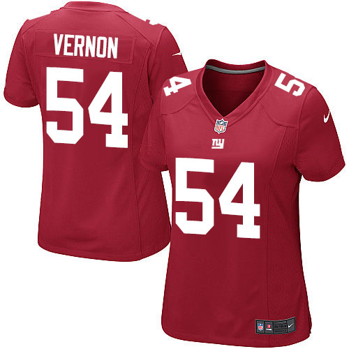 Women's Nike New York Giants #54 Olivier Vernon Game Red Alternate NFL Jersey