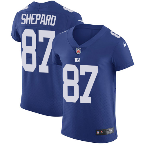 Men's Nike New York Giants #87 Sterling Shepard Royal Blue Team Color Vapor Untouchable Elite Player NFL Jersey