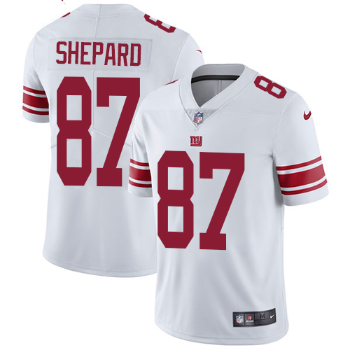 Men's Nike New York Giants #87 Sterling Shepard White Vapor Untouchable Limited Player NFL Jersey