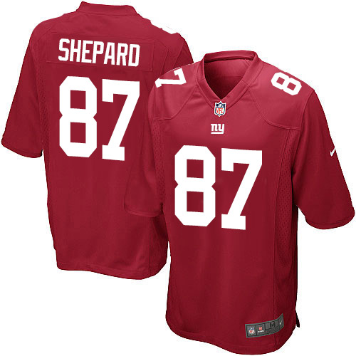 Men's Nike New York Giants #87 Sterling Shepard Game Red Alternate NFL Jersey