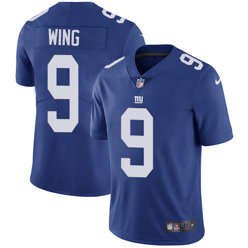 Youth Nike New York Giants #9 Brad Wing Royal Blue Team Color Vapor Untouchable Elite Player NFL Jersey