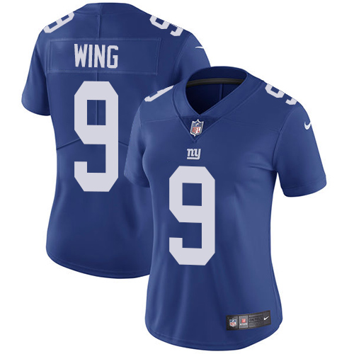 Women's Nike New York Giants #9 Brad Wing Royal Blue Team Color Vapor Untouchable Elite Player NFL Jersey