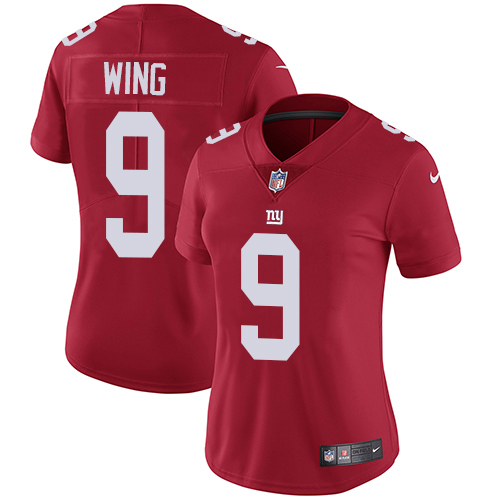 Women's Nike New York Giants #9 Brad Wing Red Alternate Vapor Untouchable Elite Player NFL Jersey