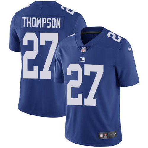 Youth Nike New York Giants #27 Darian Thompson Royal Blue Team Color Vapor Untouchable Elite Player NFL Jersey