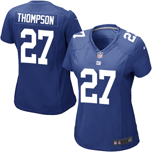 Women's Nike New York Giants #27 Darian Thompson Game Royal Blue Team Color NFL Jersey