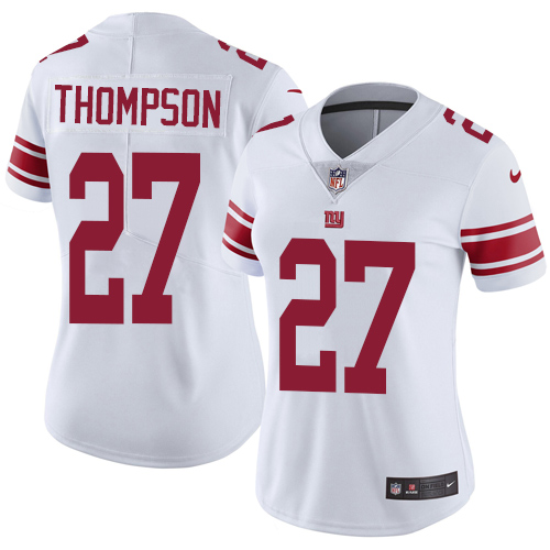 Women's Nike New York Giants #27 Darian Thompson White Vapor Untouchable Elite Player NFL Jersey