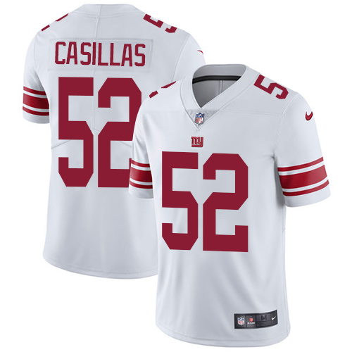 Men's Nike New York Giants #52 Jonathan Casillas White Vapor Untouchable Limited Player NFL Jersey