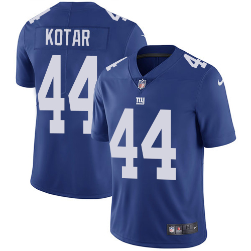 Men's Nike New York Giants #44 Doug Kotar Royal Blue Team Color Vapor Untouchable Limited Player NFL Jersey