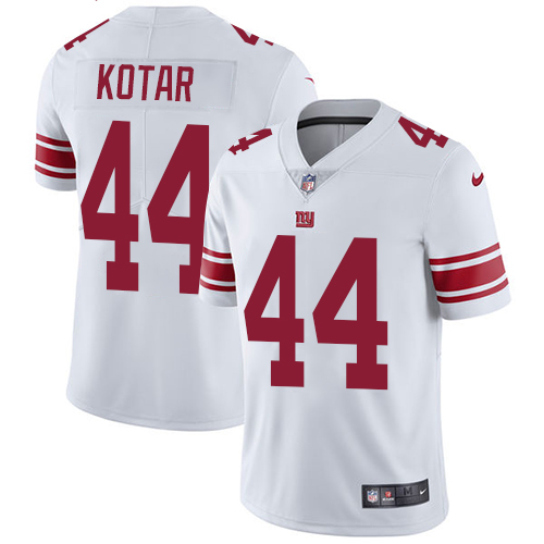 Men's Nike New York Giants #44 Doug Kotar White Vapor Untouchable Limited Player NFL Jersey