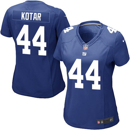 Women's Nike New York Giants #44 Doug Kotar Game Royal Blue Team Color NFL Jersey
