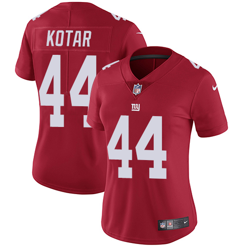Women's Nike New York Giants #44 Doug Kotar Red Alternate Vapor Untouchable Elite Player NFL Jersey
