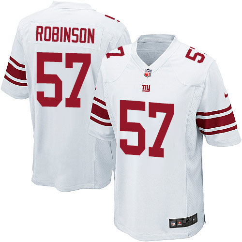 Men's Nike New York Giants #57 Keenan Robinson Game White NFL Jersey