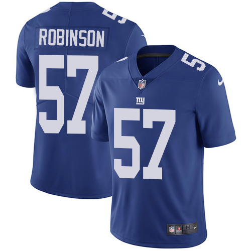 Youth Nike New York Giants #57 Keenan Robinson Royal Blue Team Color Vapor Untouchable Elite Player NFL Jersey