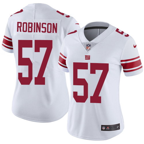 Women's Nike New York Giants #57 Keenan Robinson White Vapor Untouchable Elite Player NFL Jersey