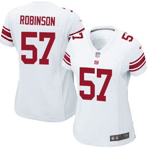 Women's Nike New York Giants #57 Keenan Robinson Game White NFL Jersey